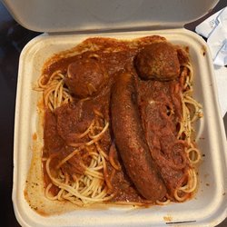 Uncle Joe's Diner - Ordered the pasta dish with meatballs and sausage...well played