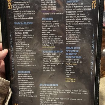 Hacienda Agave Mexican Grill - Variety page of Tacos Kids Desserts Salads Veggies Nachos and Sides - Mexican Near Me - Champaign, Illinois