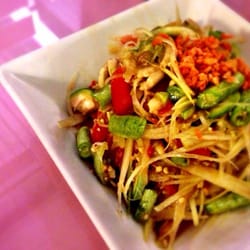 Lao-Thai Luammit Restaurant - Eggplant & Snake Bean Salad