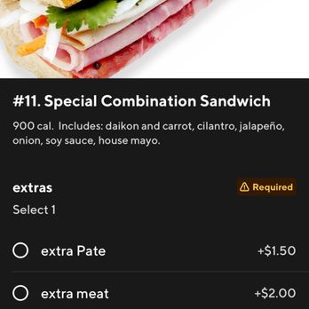 Lee's Sandwiches - Won't let me add to cart unless I select any of these that I don't want for an extra charge - Sandwiches Near Me - Huntington Beach, California