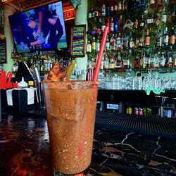 The Evangeline Swamp Room - Bloody Cajun Maria. The shrimp does it for me! Thanks Natalie.
