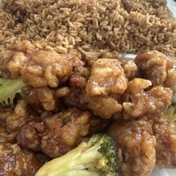 Wonderful! General so chicken up to par & pork fried rice combo