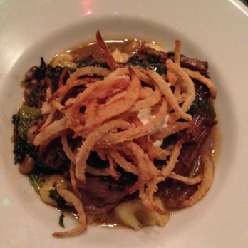 Poole's - Short rib with pink eye peas and fried onion straws - New American Near Me - Raleigh, North Carolina Poole's - Short rib with pink eye peas and fried onion straws - New American Near Me - Raleigh, North Carolina