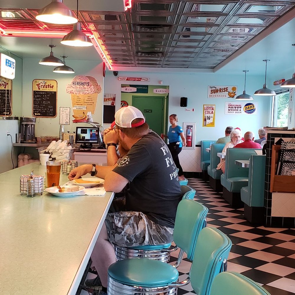 Bing's Diner - diners sitting at the counter - Diners Near Me - Burnham, Pennsylvania
