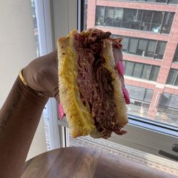 Morry's Deli - Hot Corned Beef and Hot Pastrami Sandwich