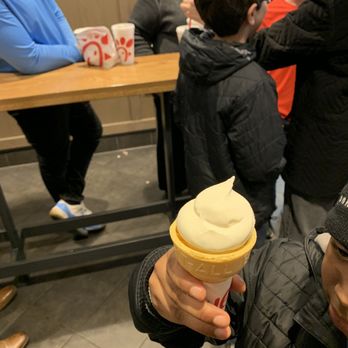 Chick-fil-A - Small place ice cream cone. They should call it baby size! - Fast Food Near Me - Cheektowaga, New York Chick-fil-A - Small place ice cream cone. They should call it baby size! - Fast Food Near Me - Cheektowaga, New York