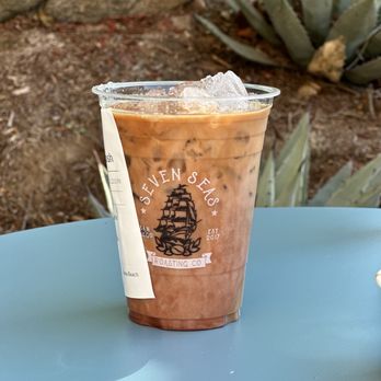 Seven Seas Roasting - Cherry Bomb Latte with Macadamia Nut Milk - Coffee Roasteries Near Me - Solana Beach, California Seven Seas Roasting - Cherry Bomb Latte with Macadamia Nut Milk - Coffee Roasteries Near Me - Solana Beach, California