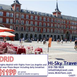 Hi Sky Travel - Madrid: 6 days/5 nights including flights from LAX and 4-star-hotel near Plaza Mayor with daily breakfast: $1199 pp based on dbl.