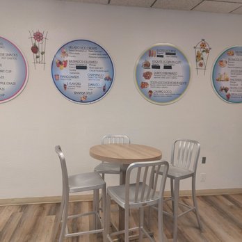 Frankie's Fruit Bar - Seating available inside....menus. just wish prices were listed. - Shaved Ice Near Me - Reno, Nevada