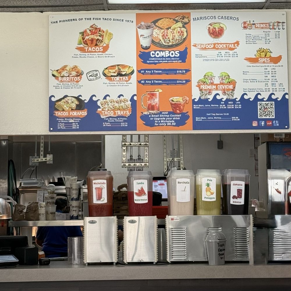 Menu as of May 2026