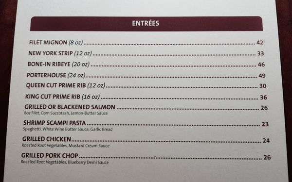 Menu photo 2 Josiah Steakhouse Okeechobee, FL