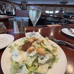 Venice Restaurant - Cesar Caesar Salad and Chardonnay