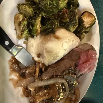 Fenders - Steak, mashed potatoes, and Brussel sprouts - Sports Bars Near Me - Fairbanks, Alaska