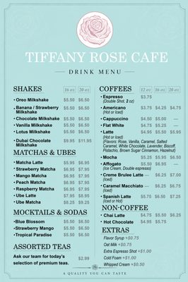 Menu photo 2 Tiffany Rose Cafe Canton, TX