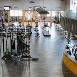 Amity Physical Therapy - Mezzanine View of Gym and Therapists Desk