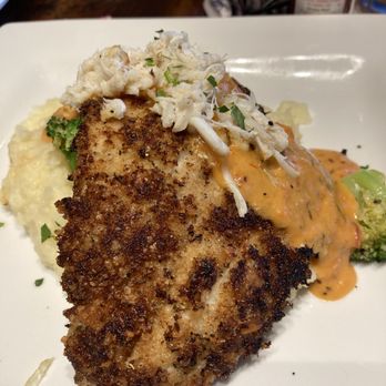 Anaya’s Seafood Scratch Kitchen - WAY overcooked and over seasoned flounder - with dry crab meat that lacked flavor and cool mashed potatoes yuck - Seafood Near Me - Plano, Texas