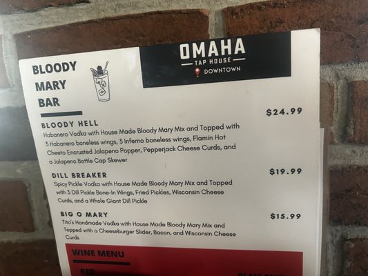 Menu photo 3 Omaha Tap House - Downtown Omaha, NE