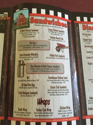 Menu photo 6 Ray's Harvest House Albany, OH