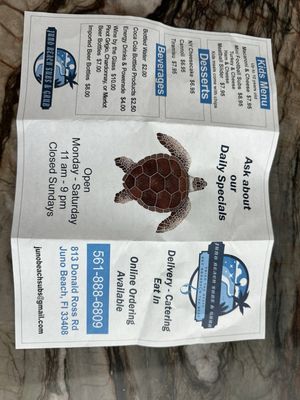 Menu photo 2 Juno Beach Subs & Grub Juno Beach, FL Menu photo 2 Juno Beach Subs & Grub Juno Beach, FL