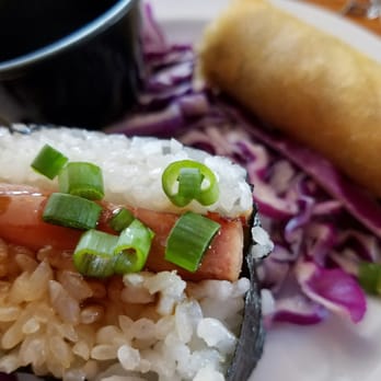 Back Home In Lahaina - Appetizer Spam Musubi, Limpia Pork Egg Roll, Sweet & Sour Dipping Sauce ! - Hawaiian Near Me - Carson, California