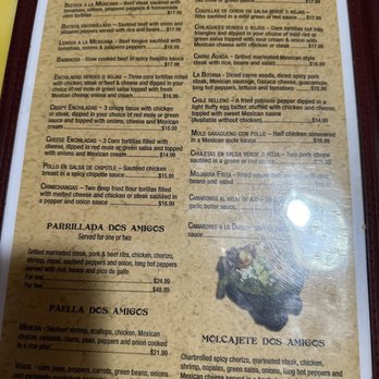 Dos Amigos - Menu - Mexican Near Me - Rio Grande, New Jersey