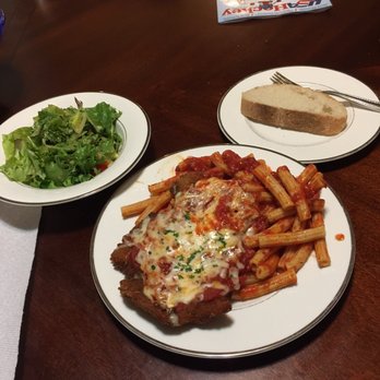Michael G’s Restaurant - Chicken parmigiana dinner with mini salad and bread - Pizza Near Me - Chelsea, Massachusetts Michael G’s Restaurant - Chicken parmigiana dinner with mini salad and bread - Pizza Near Me - Chelsea, Massachusetts