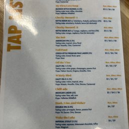 Tap list as of 5/7/23 Tap list as of 5/7/23