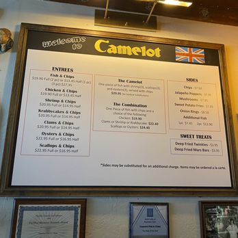 Camelot Fish & Chips - Menu - Seafood Near Me - Pacifica, California
