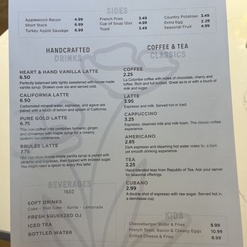 Bristol Cafe - Menu as of 9/14/24 - Breakfast & Brunch Near Me - Palm Desert, California