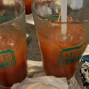 Mudville Grille - Bloody Mary regular shot next to double shot - American Near Me - Jacksonville, Florida Mudville Grille - Bloody Mary regular shot next to double shot - American Near Me - Jacksonville, Florida