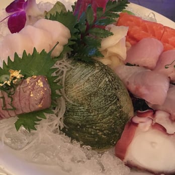 Asea Fusion - Sashimi combo. See the piece gold on fatty tuna ? Hah - Asian Fusion Near Me - Brooklyn, New York Asea Fusion - Sashimi combo. See the piece gold on fatty tuna ? Hah - Asian Fusion Near Me - Brooklyn, New York