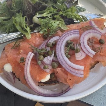 Seasons By 10/Fold - Smoked salmon I subbed pickled onions for raw - Breakfast & Brunch Near Me - Myrtle Beach, South Carolina