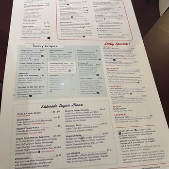 Eldorado Cafe - Menu - Mexican Near Me - Austin, Texas