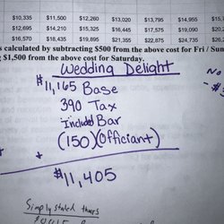 An Old Town Wedding And Event Center - $150 officiant discount but the papers showed $175...another lie. Not wanting to give the full $175 discount.