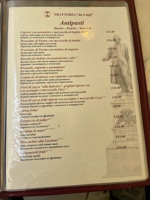 Menu photo 2 Trattoria Da Luigi Rome, RM Menu photo 2 Trattoria Da Luigi Rome, RM