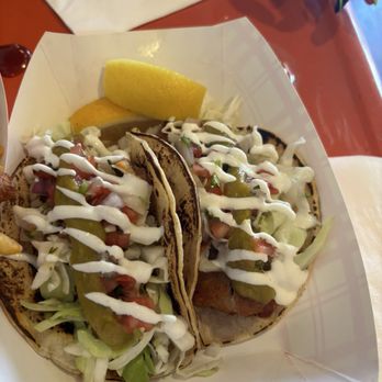 El Pizmo Fish - Shrimp taco  Fish Taco - Tacos Near Me - Pismo Beach, California