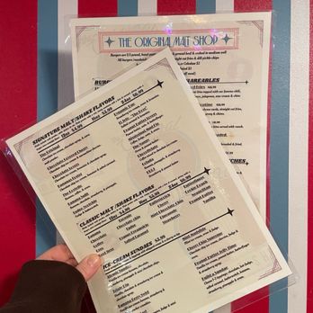 The Original Malt Shop - Menus - Burgers Near Me - Roseville, Minnesota