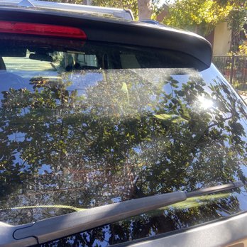 Shell - Back window after spot free rinse - Gas Stations Near Me - Santa Monica, California