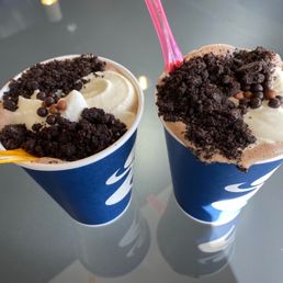 Biscotti neri - cookie and cream hot chocolate. Hot chocolate festival drink Biscotti neri - cookie and cream hot chocolate. Hot chocolate festival drink