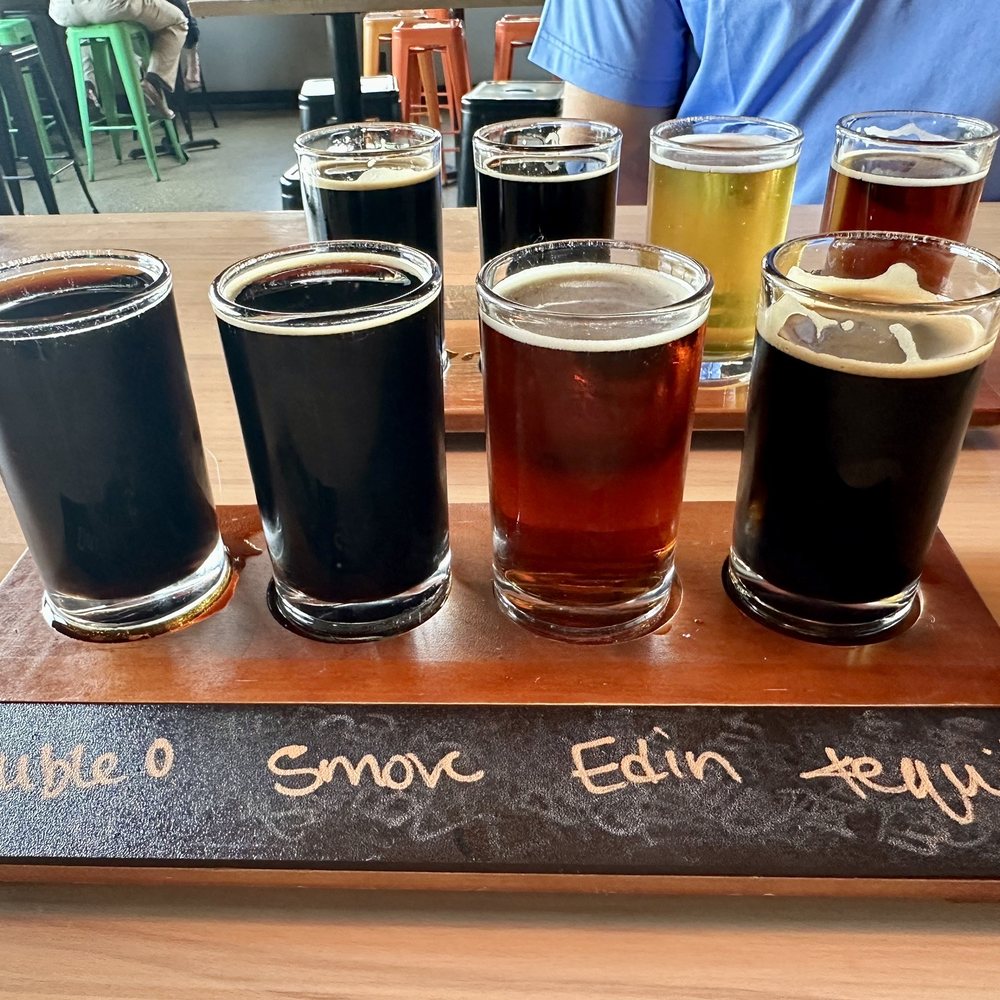 Brew Link Brewing - A flight of local beers. The Tequila beer was outstanding. - Breweries Near Me - Plainfield, Indiana