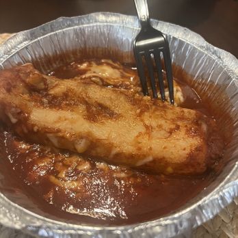 Super Mex - Tamale after scraping off the cheese and sauce. - Mexican Near Me - Whittier, California Super Mex - Tamale after scraping off the cheese and sauce. - Mexican Near Me - Whittier, California