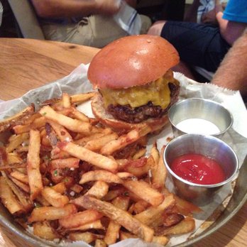 The Goat's Beard - The Goat burger with herb fries - New American Near Me - Wayne, Pennsylvania The Goat's Beard - The Goat burger with herb fries - New American Near Me - Wayne, Pennsylvania