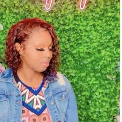 Lace frontal sewin bob and color by Owner Liz