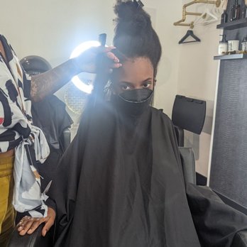 RAE Beauty - Princess pressing the front of my daughter's hair. - Hair Stylists Near Me - Brooklyn, New York