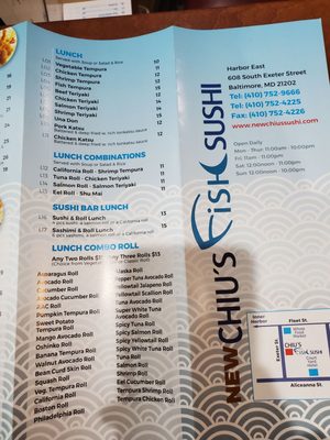 Menu photo 4 Chiu's Sushi Baltimore, MD