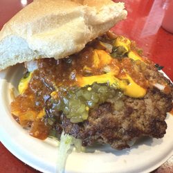 Orbakers Drive In Restaurant - Ground round with everything on a hard roll