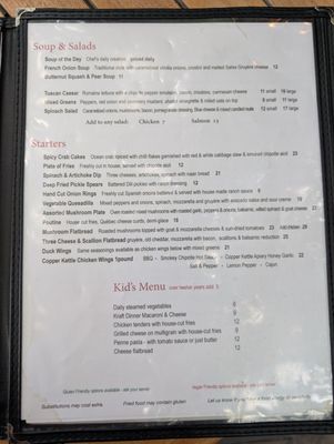 Menu photo 2 Copper Kettle Pub Glen Williams, ON