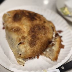 Mamma Ginas Pizza - Cheese Calzone with meat filling