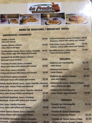 Menu photo 7 La Pradera San Juan, PR