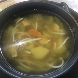 I went today for a lunch and ask for a chicken soup and I got this disgusting this water soup that I didn't touch I went today for a lunch and ask for a chicken soup and I got this disgusting this water soup that I didn't touch